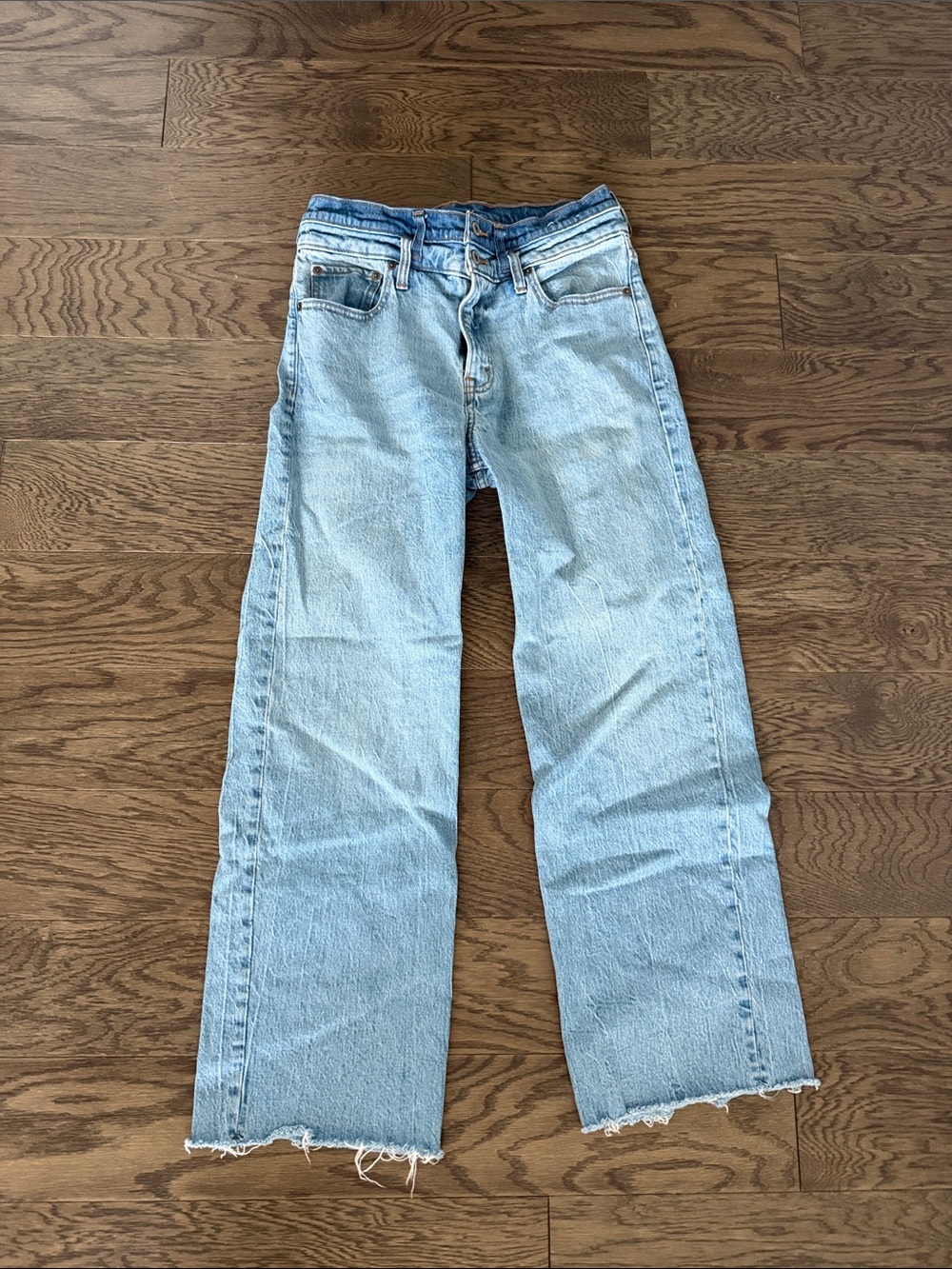 Abercrombie & Fitch Light Blue Wide-Leg Jeans